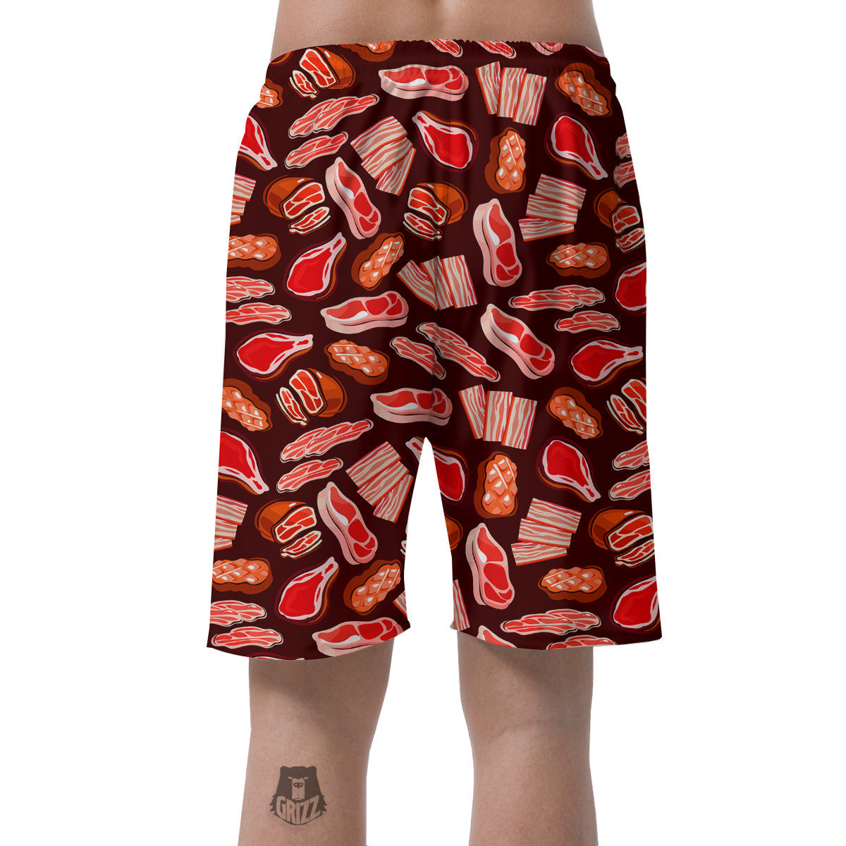 Beef Steaks Print Pattern Men's Shorts-grizzshop