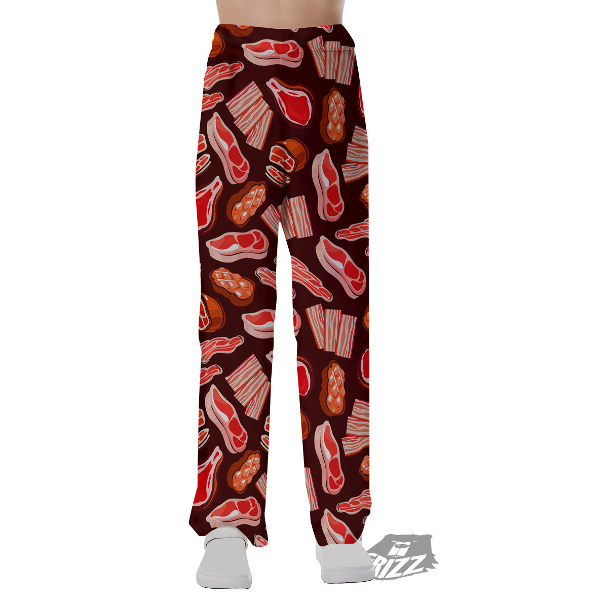 Beef Steaks Print Pattern Pajama Pants-grizzshop