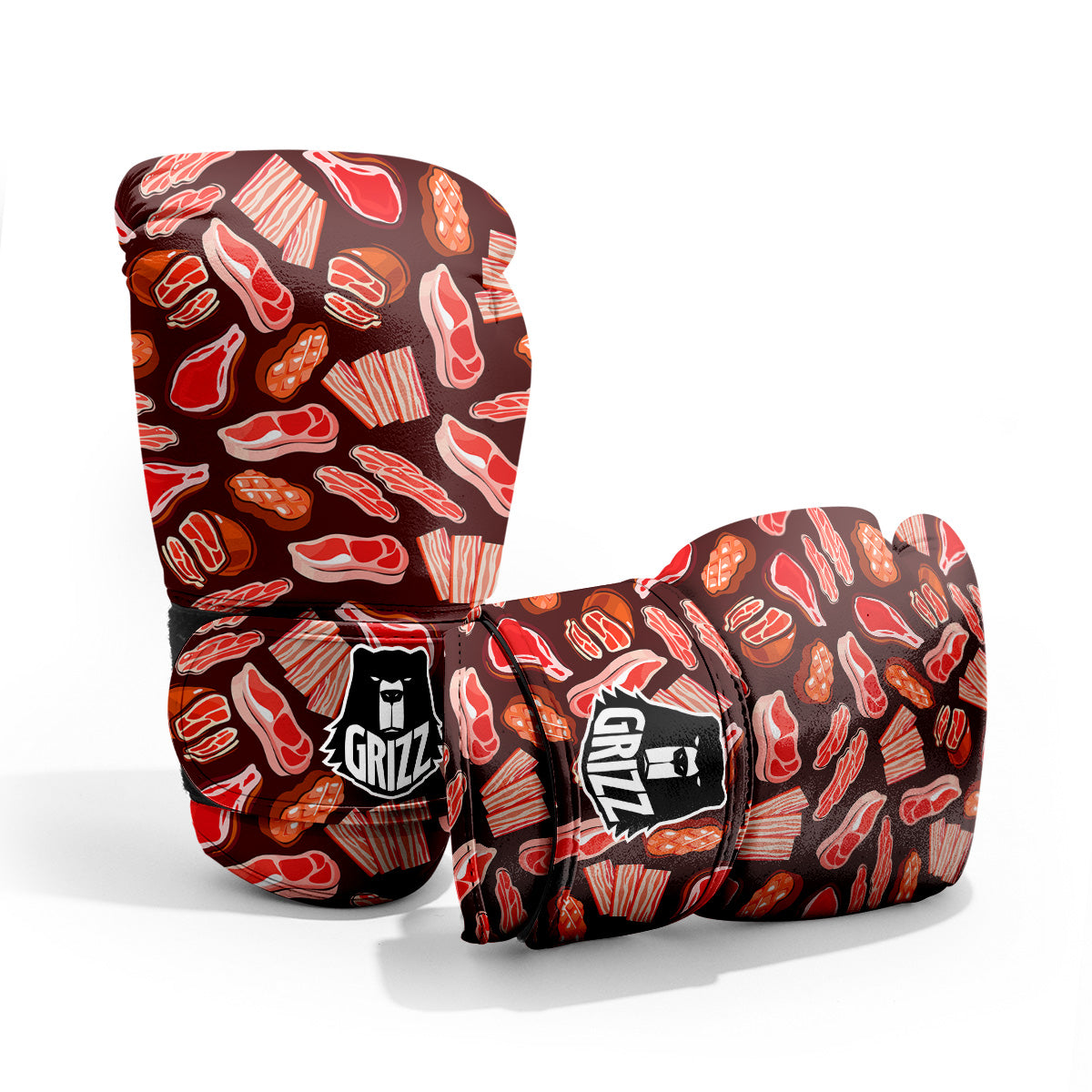 Beef Steaks Print Pattern Pro Boxing Glove