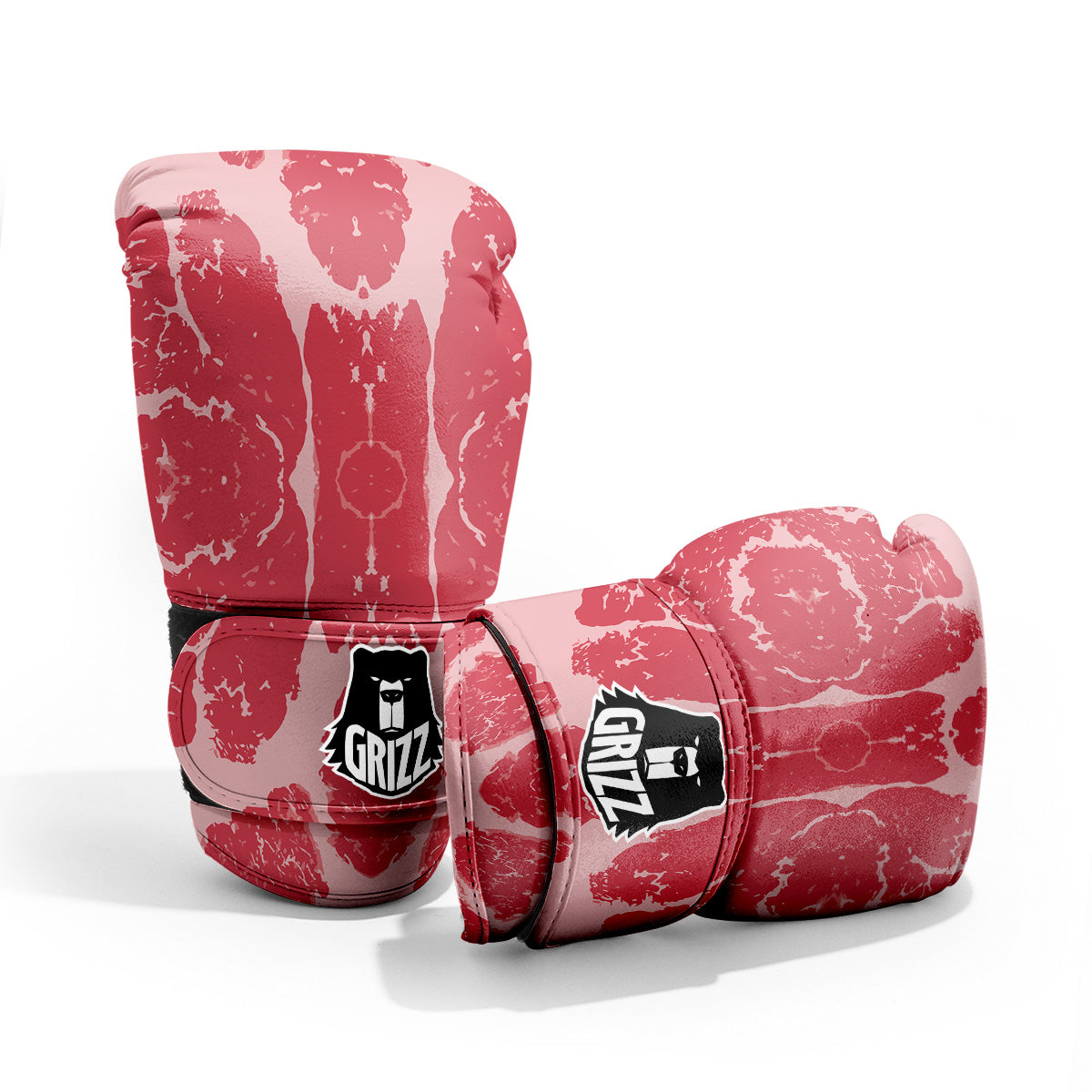 Beef Texture Print Pattern Sparring Gloves-grizzshop