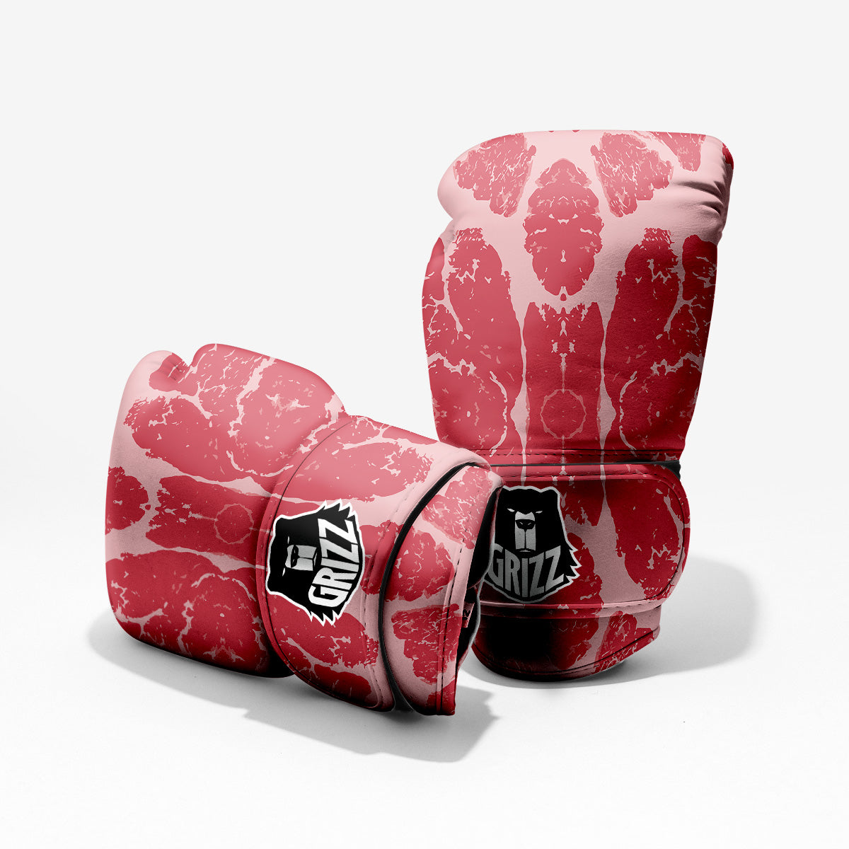 Beef Texture Print Pattern Sparring Gloves-grizzshop
