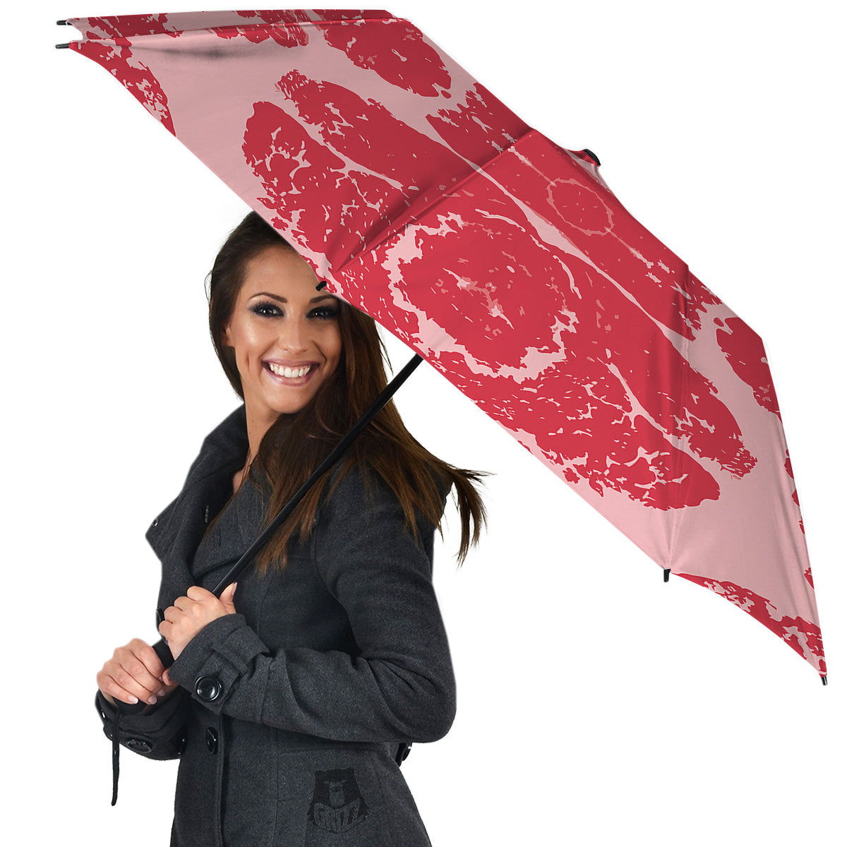 Beef Texture Print Pattern Umbrella-grizzshop