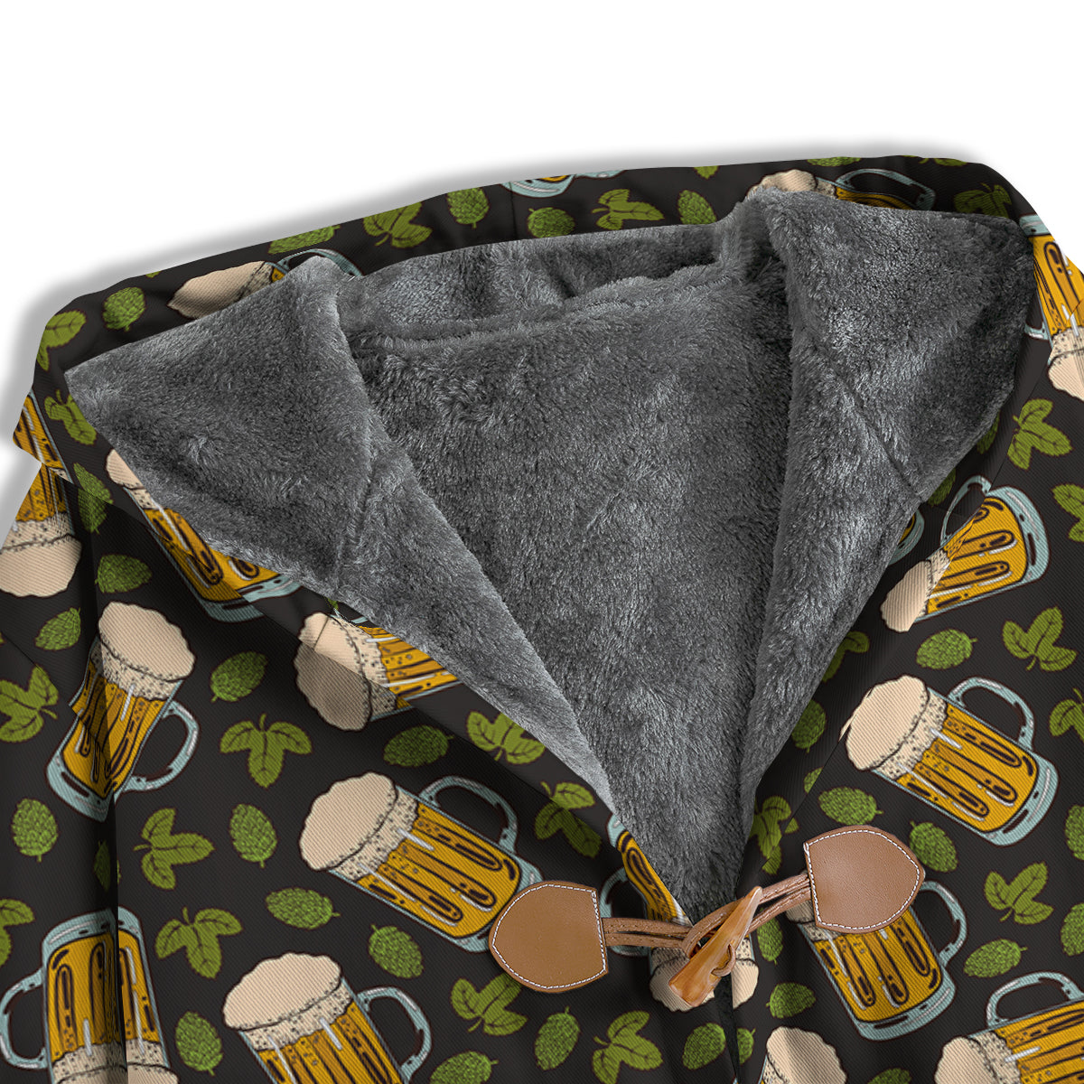 Beer And Hop Cone Leaf Print Pattern Men's Windbreaker Jacket-grizzshop