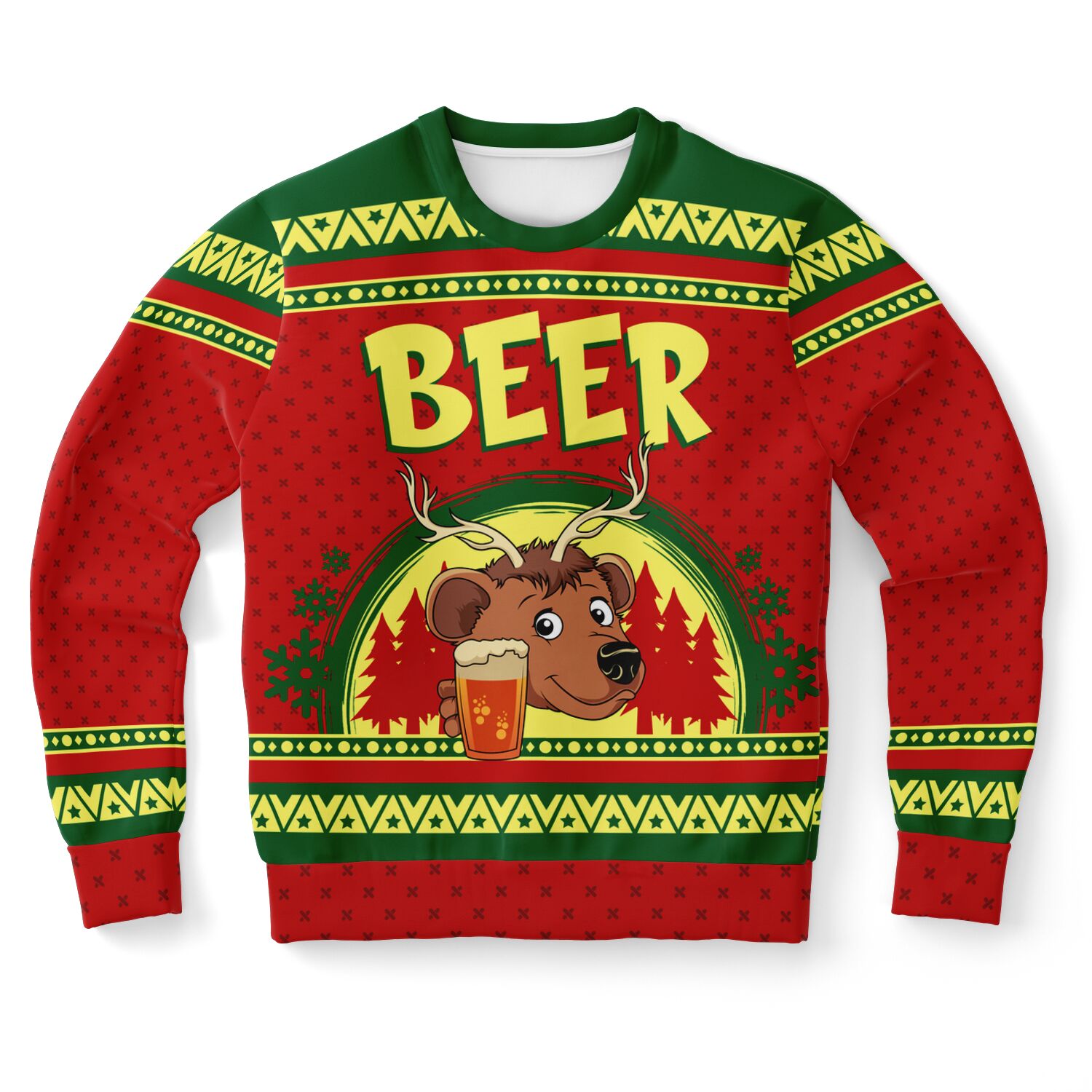 Beer Deer Ugly Christmas Sweater-grizzshop