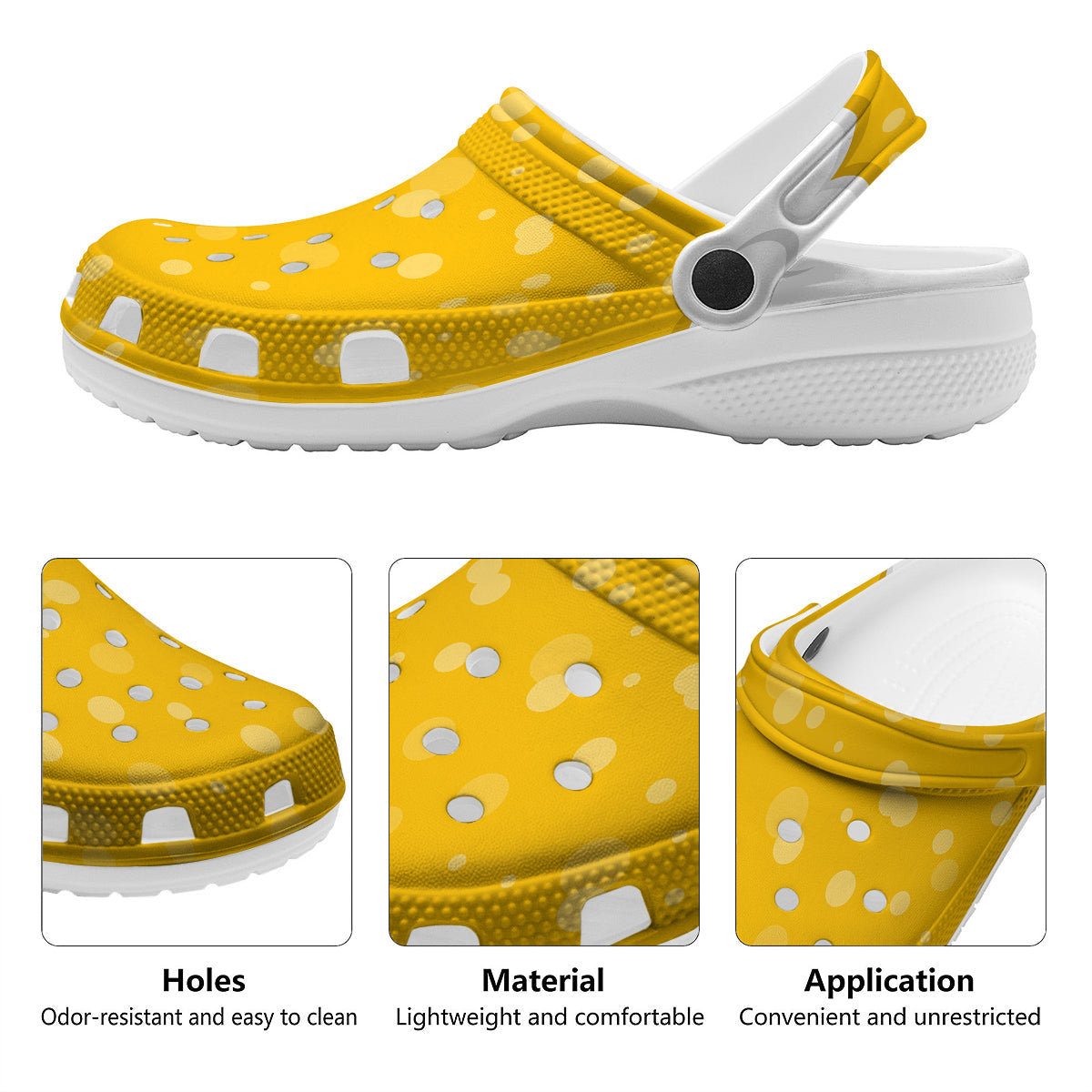 Beer Foam And Bubbles Cartoon Print Clog-grizzshop