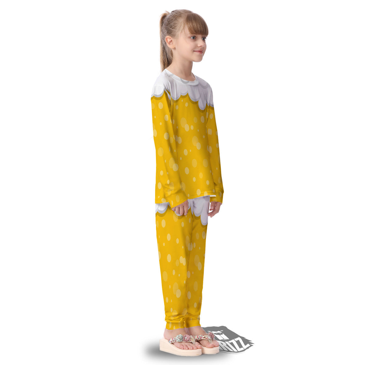 Beer Foam And Bubbles Cartoon Print Kid's Pajamas-grizzshop