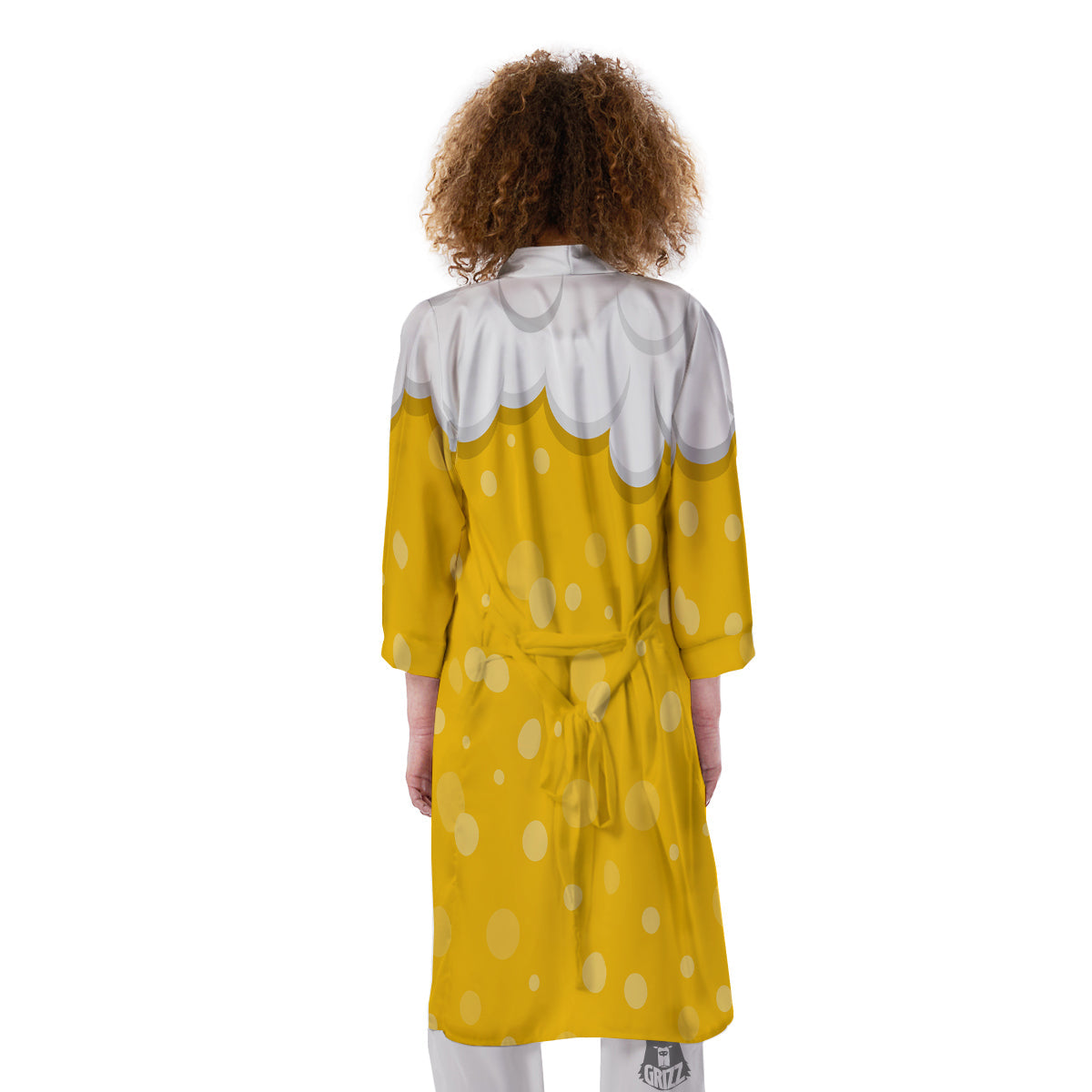 Beer Foam And Bubbles Cartoon Print Kimono-grizzshop