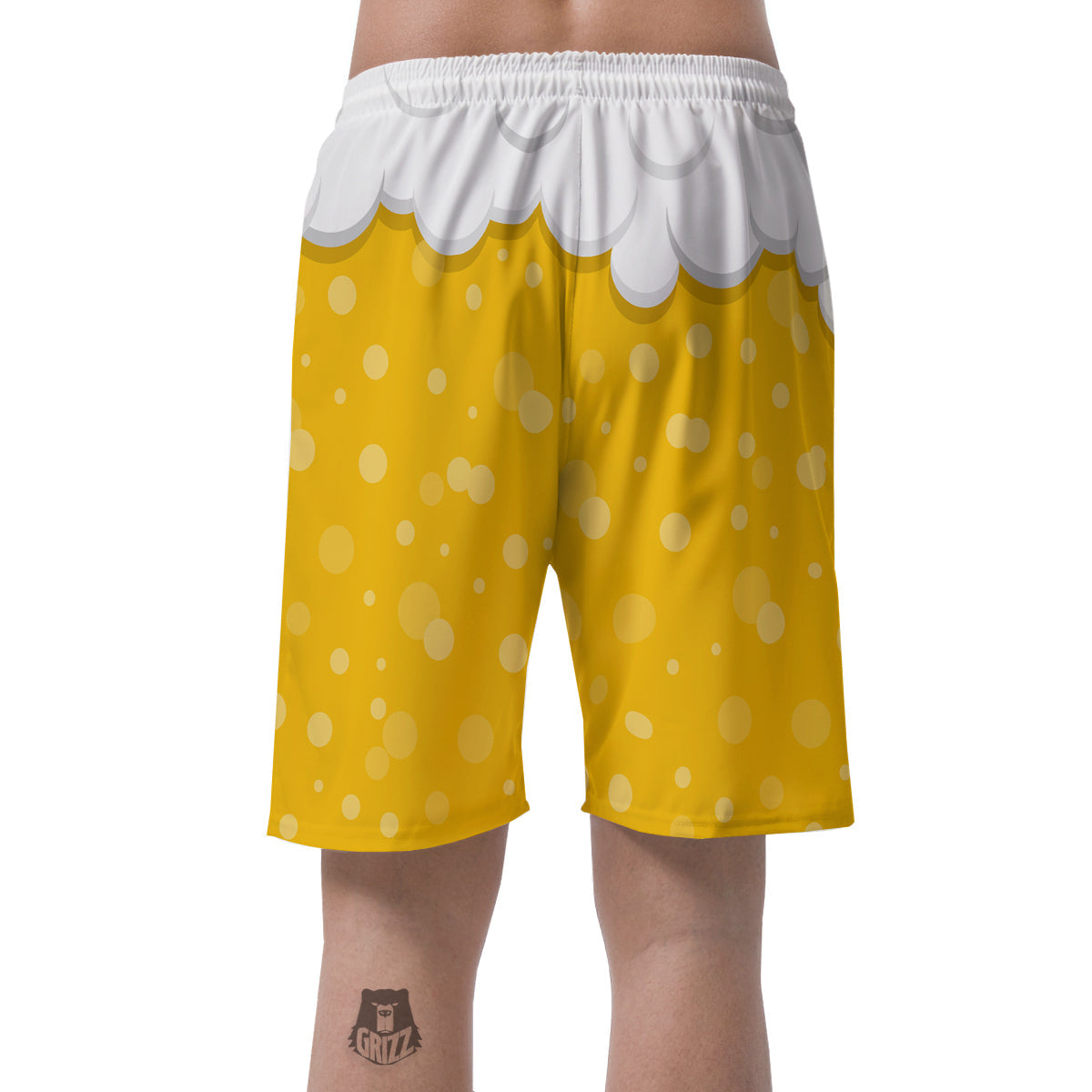 Beer Foam And Bubbles Cartoon Print Men's Shorts-grizzshop
