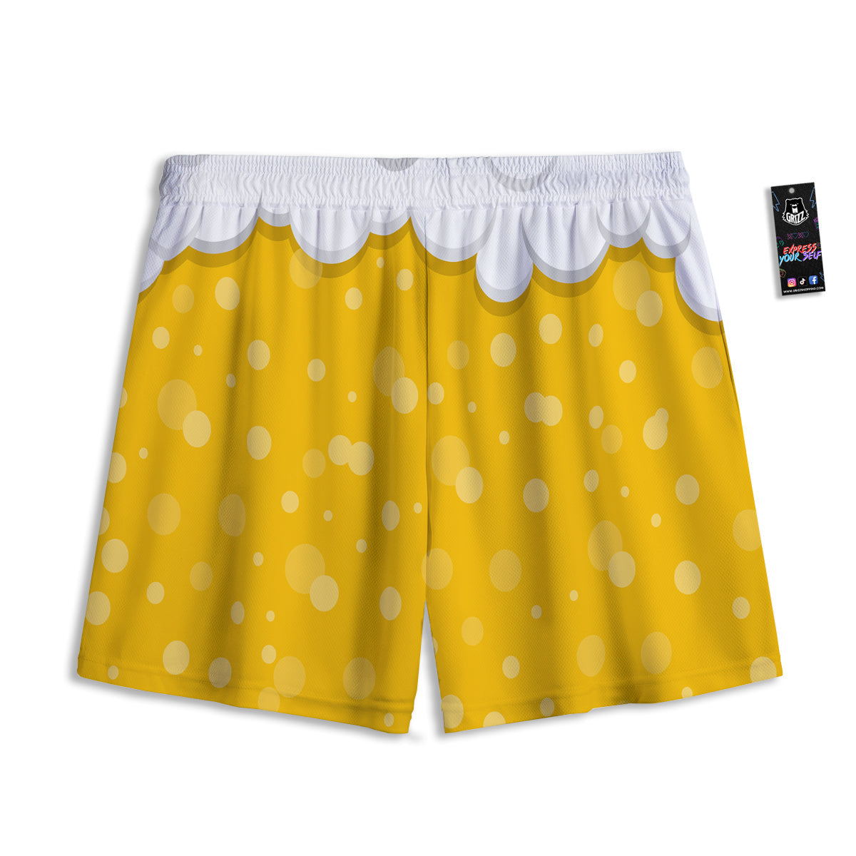 Cartoon Dartboard Print Pattern Mesh Shorts