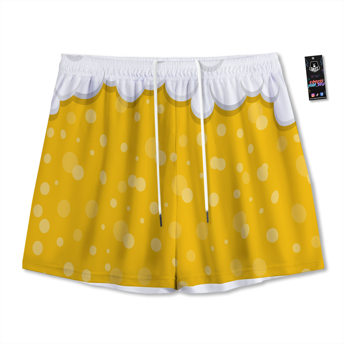 Cartoon Dartboard Print Pattern Mesh Shorts