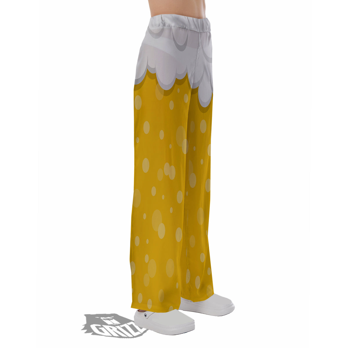 Beer Foam And Bubbles Cartoon Print Pajama Pants-grizzshop