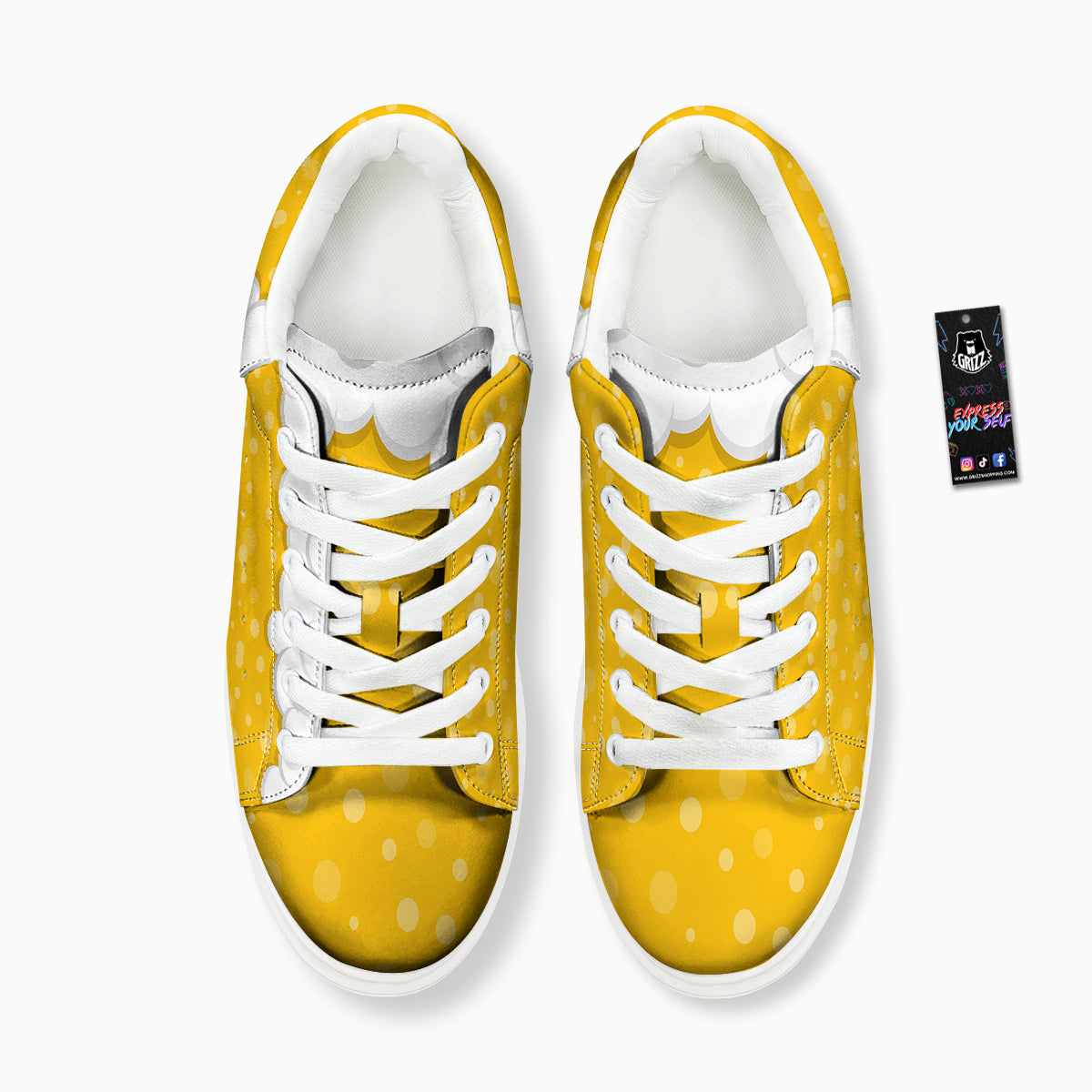 Beer Foam And Bubbles Cartoon Print Platform Shoes-grizzshop