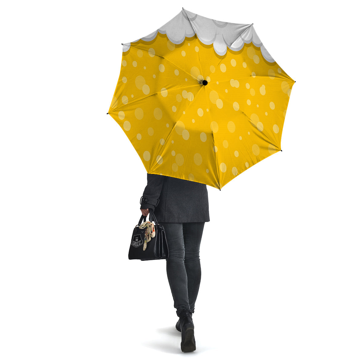 Beer Foam And Bubbles Cartoon Print Umbrella-grizzshop
