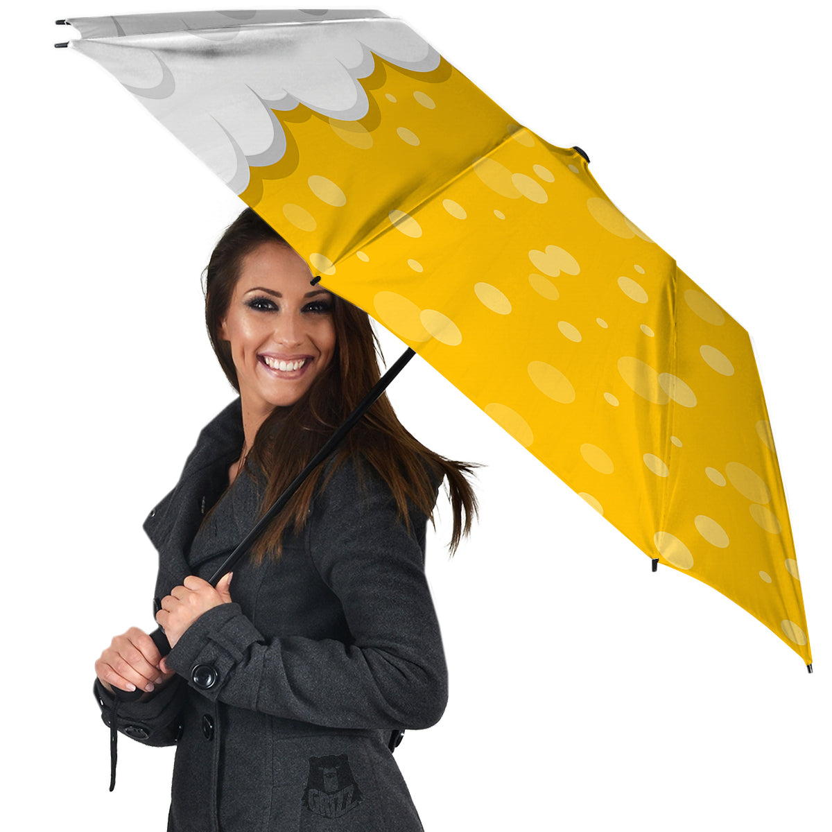 Beer Foam And Bubbles Cartoon Print Umbrella-grizzshop