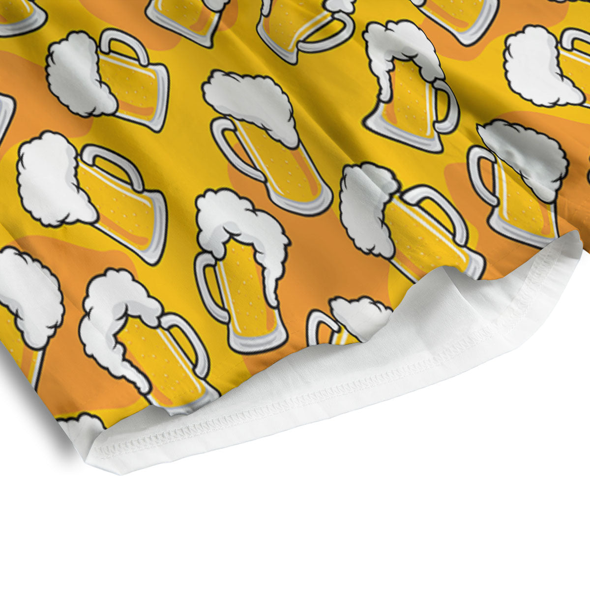 Beer Mug Pattern Print Men's Athletic Shorts