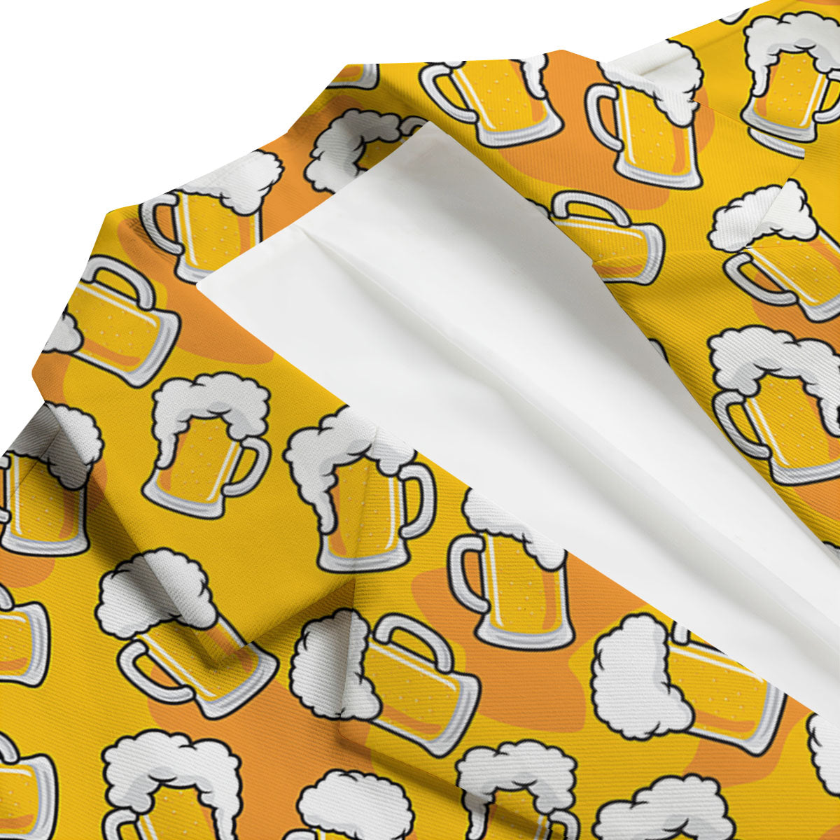 Beer Mug Pattern Print Men's Blazer-grizzshop