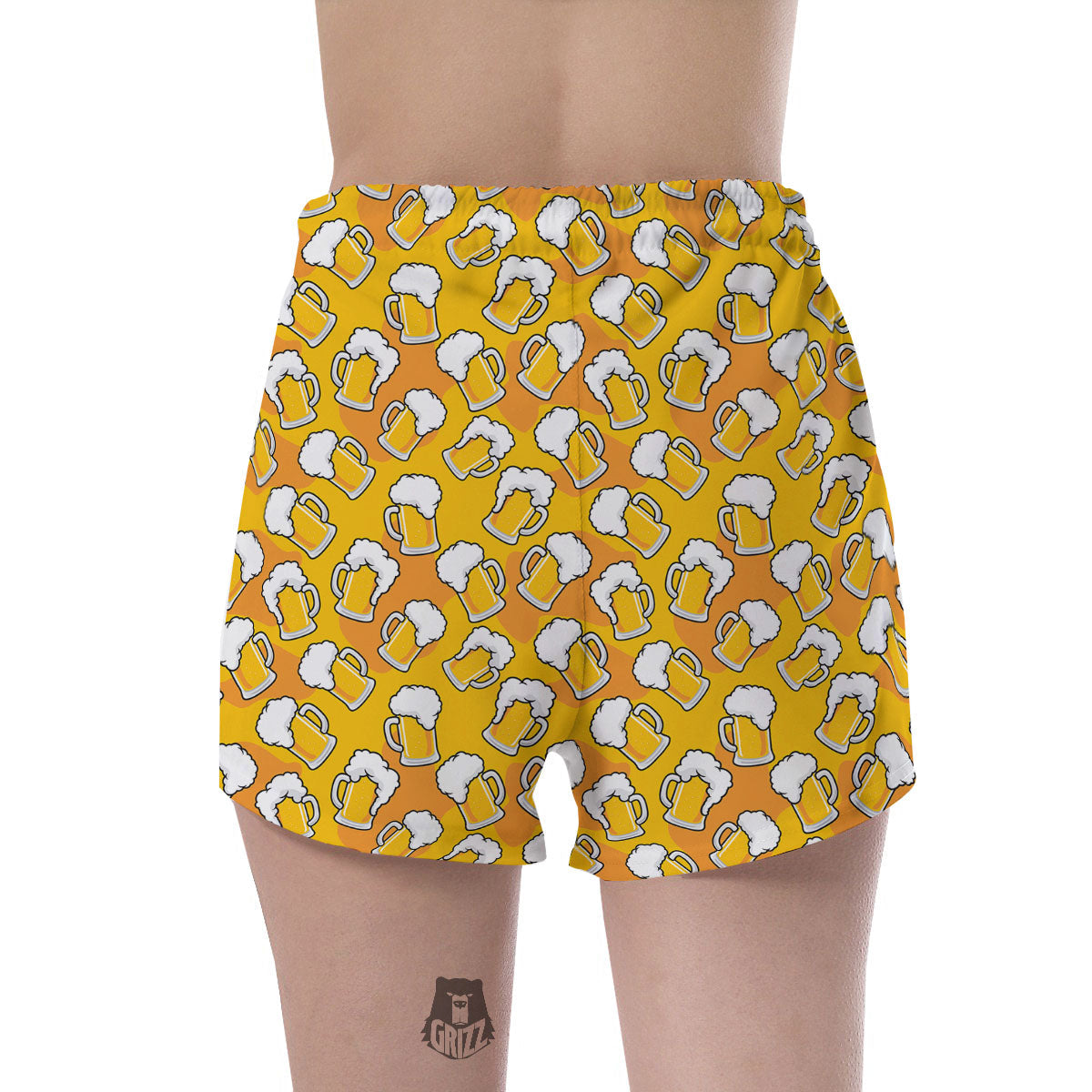 Beer Mug Pattern Print Women's Shorts-grizzshop