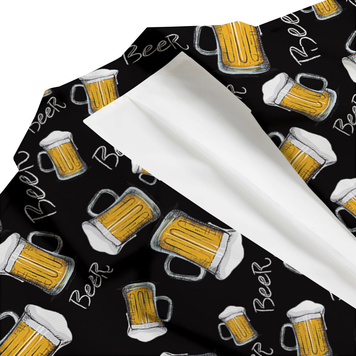 Beer Pattern Print Men's Blazer-grizzshop