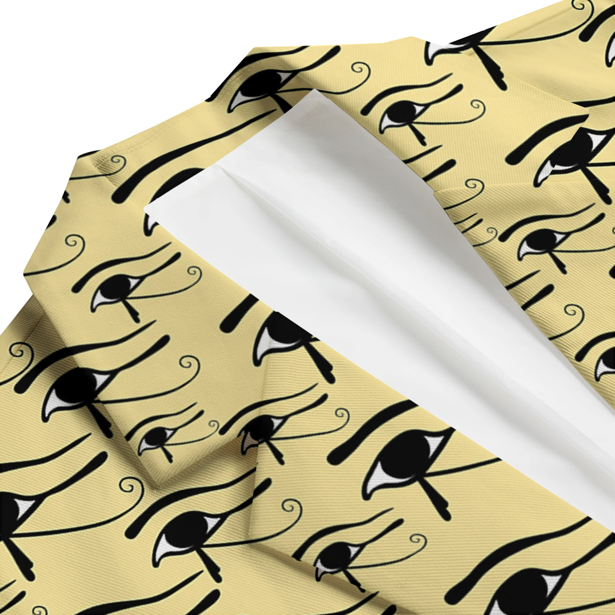 Beige Eye of Horus Print Pattern Men's Blazer-grizzshop