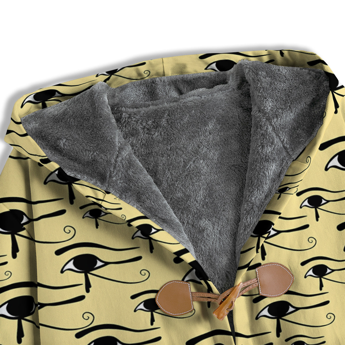 Beige Eye of Horus Print Pattern Men's Windbreaker Jacket-grizzshop