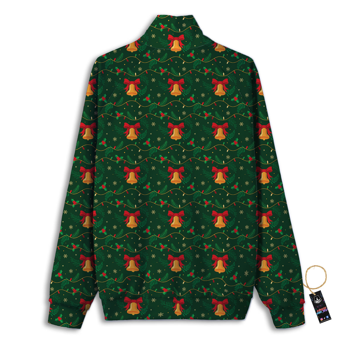 Bell Cute Christmas Print Pattern Track Jacket-grizzshop