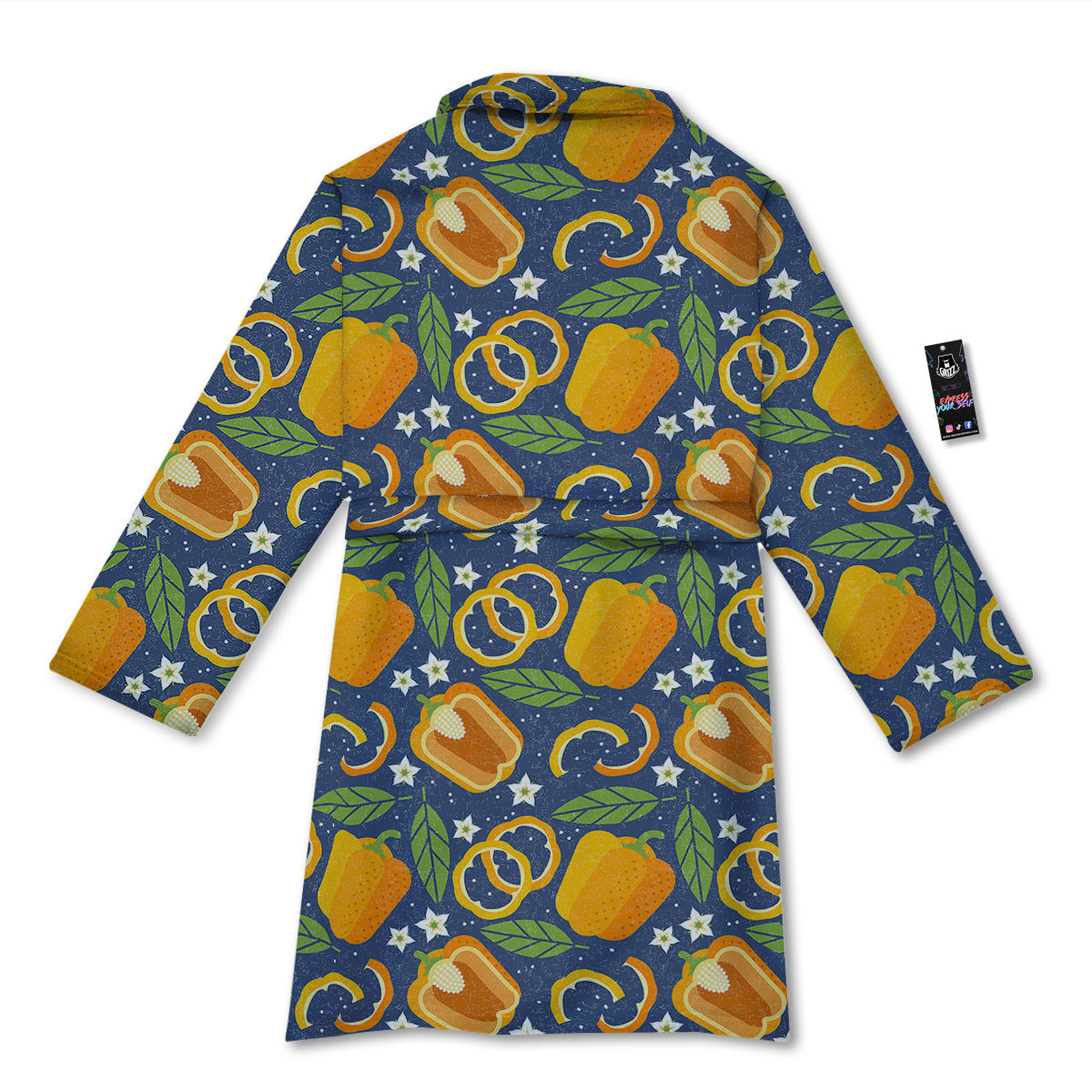 Bell Pepper Leaf Print Pattern Bathrobe-grizzshop
