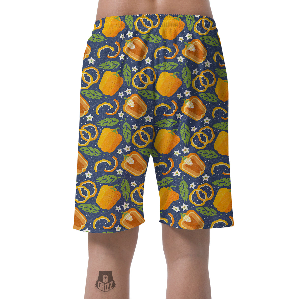 Bell Pepper Leaf Print Pattern Men's Shorts-grizzshop