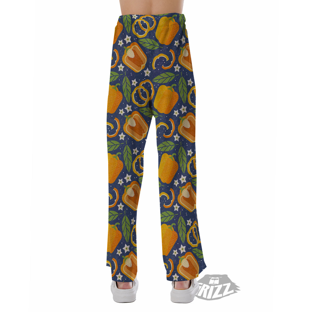 Bell Pepper Leaf Print Pattern Pajama Pants-grizzshop