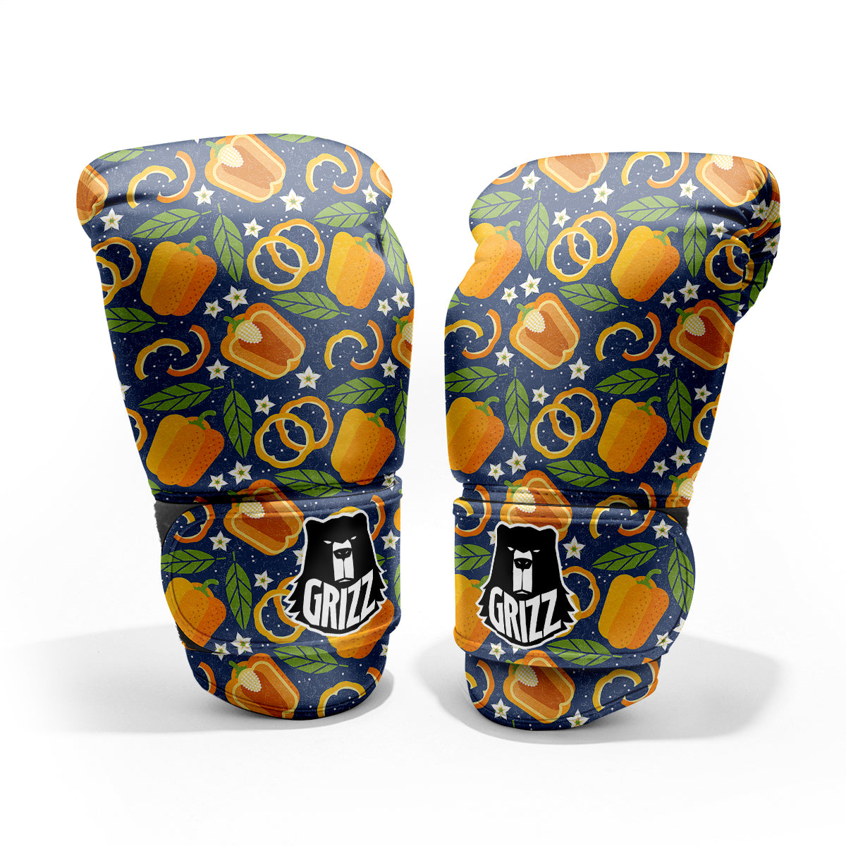 Bell Pepper Leaf Print Pattern Pro Boxing Glove