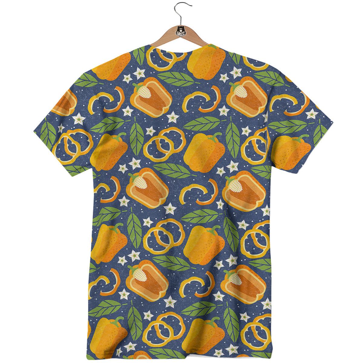 Bell Pepper Leaf Print Pattern T-Shirt-grizzshop
