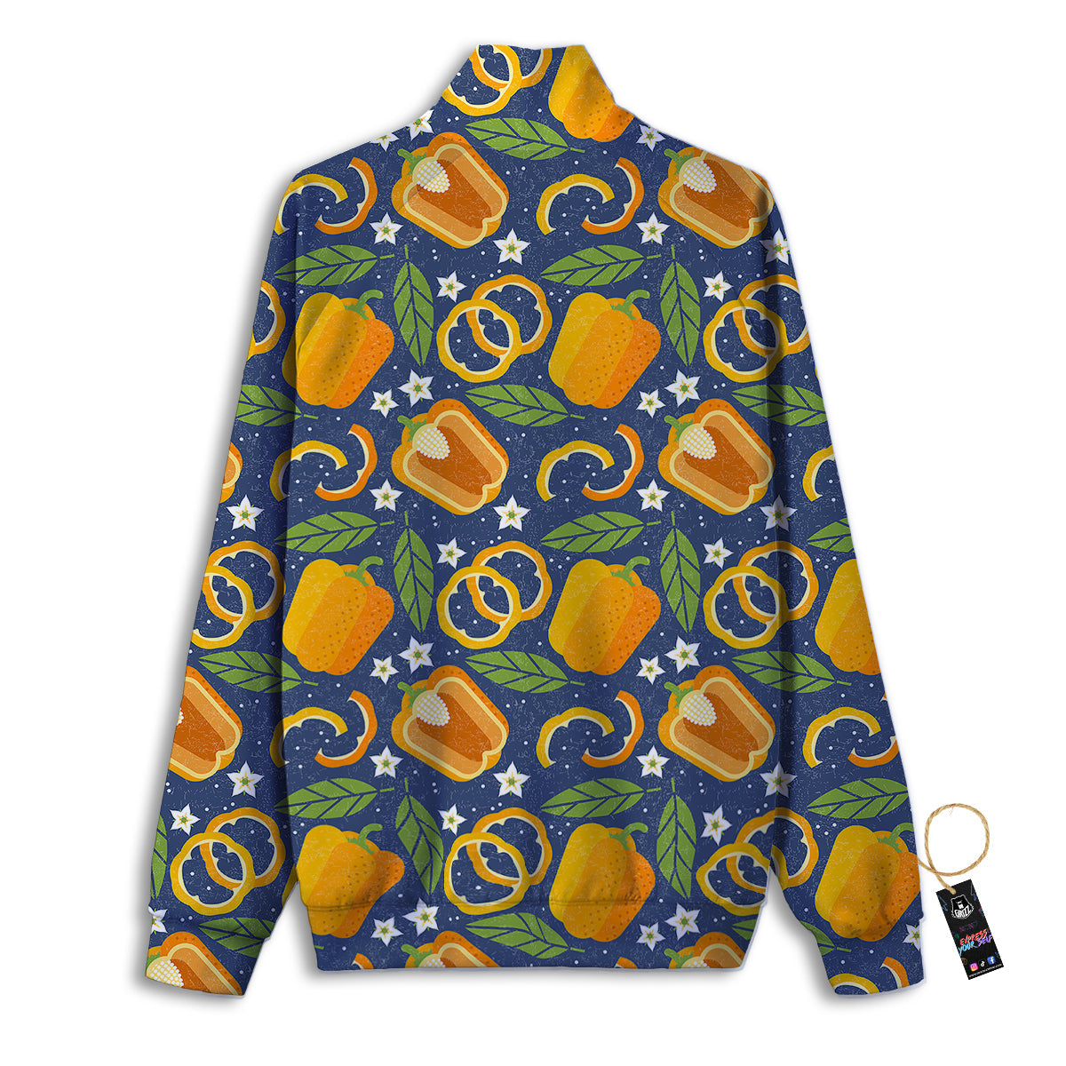 Bell Pepper Leaf Print Pattern Track Jacket-grizzshop