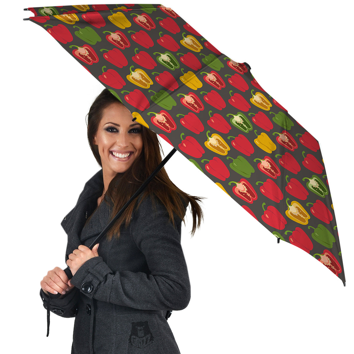 Bell Pepper Vintage Print Pattern Umbrella-grizzshop