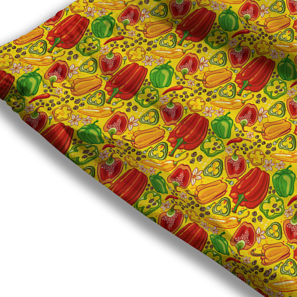 Bell Pepper Yellow Print Pattern Mesh Shorts-grizzshop