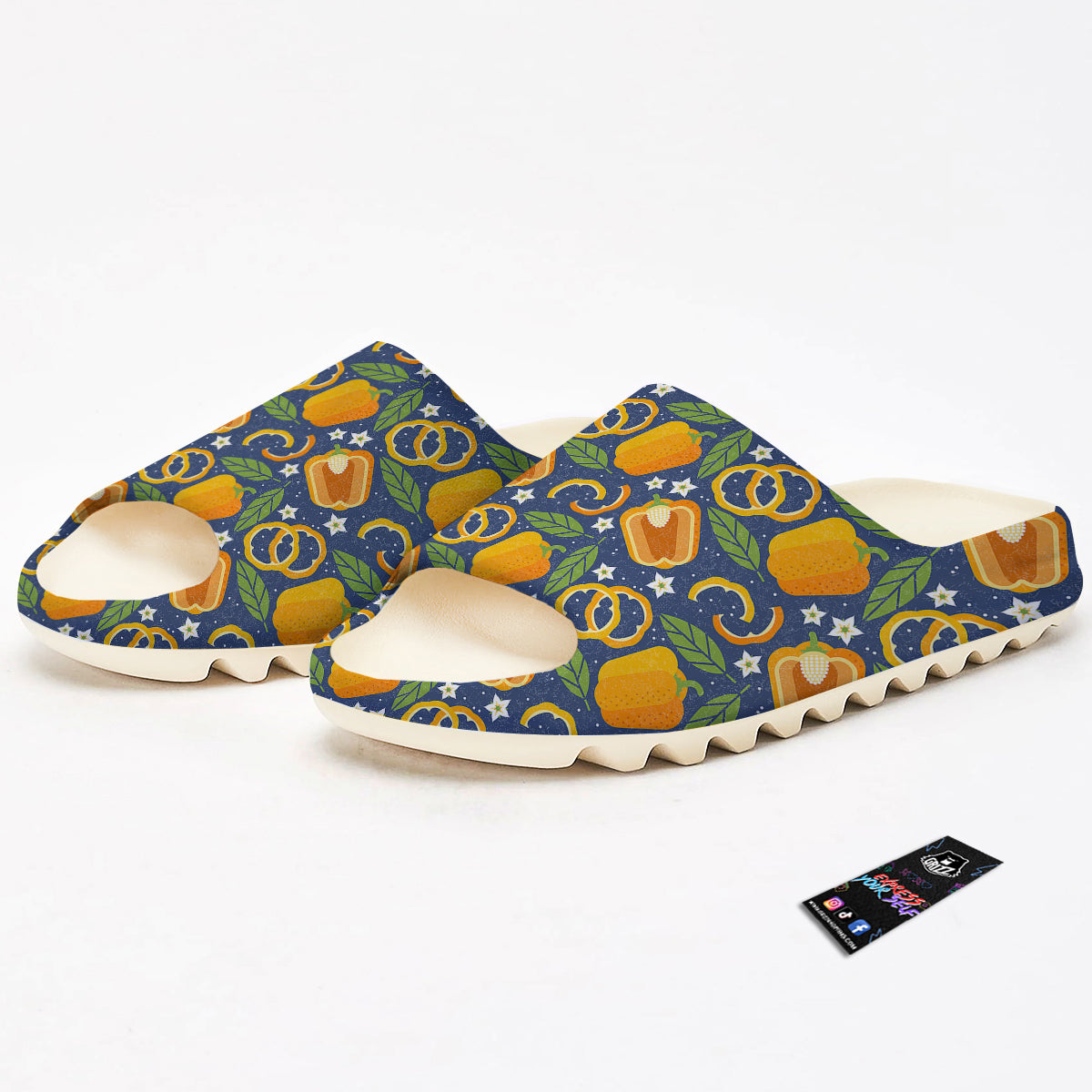 Bell Pepper Leaf Print Pattern Sandals-grizzshop