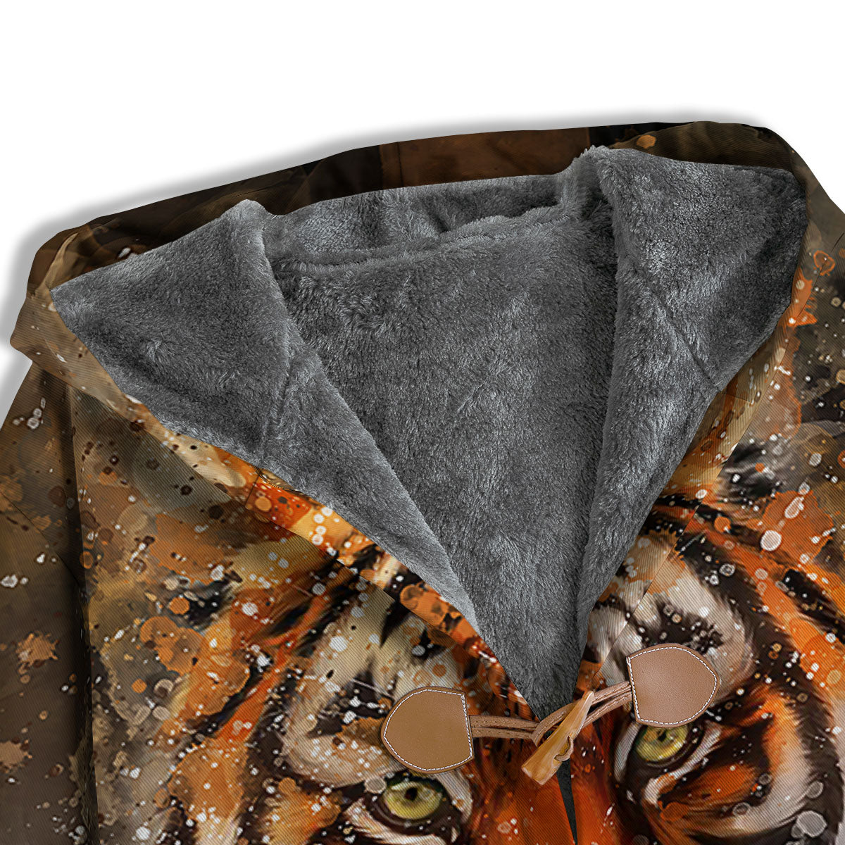 Bengal Tiger Watercolor Print Men's Windbreaker Jacket-grizzshop