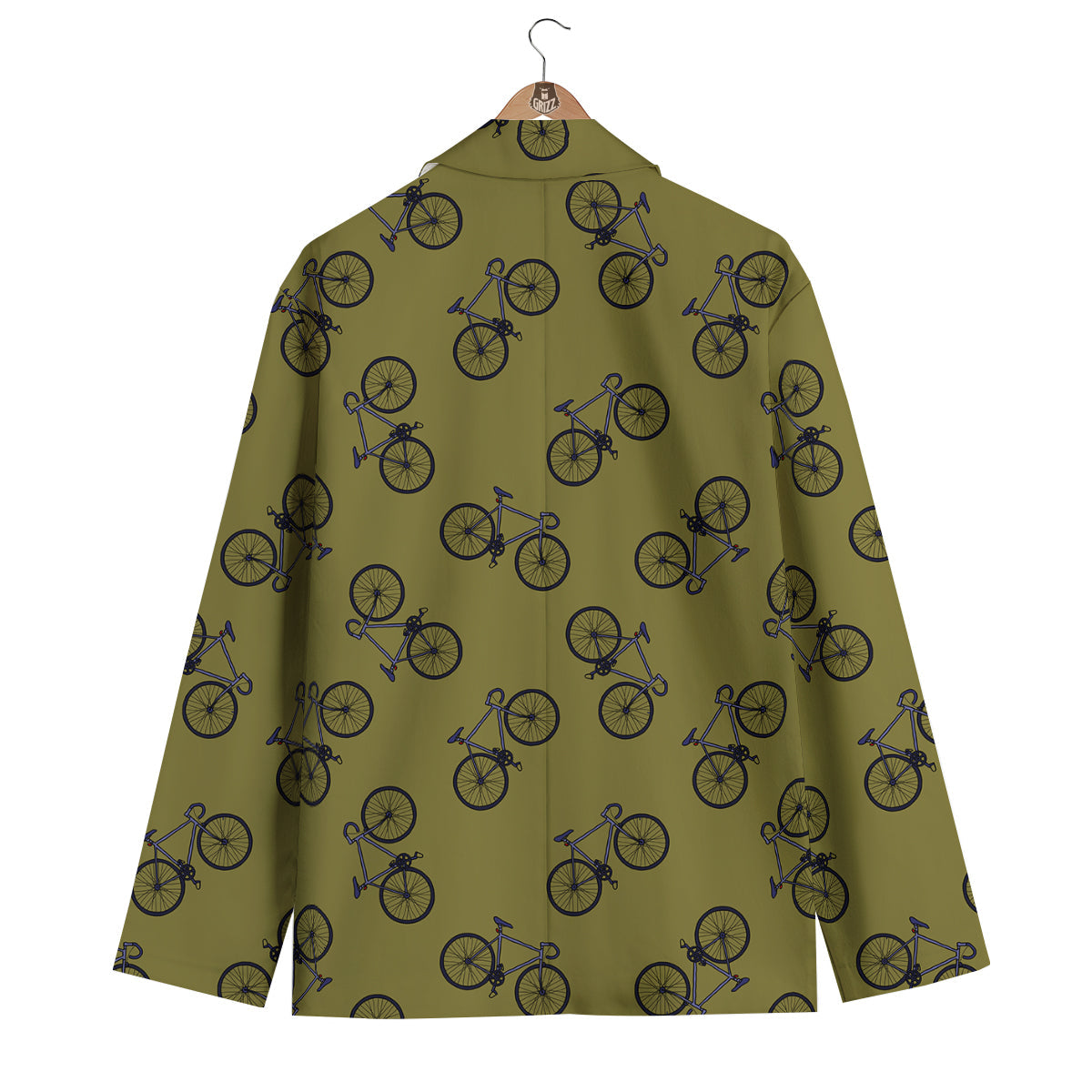 Bicycle Print Pattern Men's Blazer-grizzshop