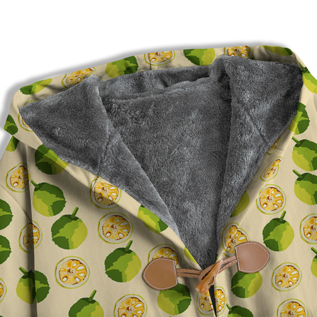 Biege Jackfruit Print Pattern Men's Windbreaker Jacket-grizzshop