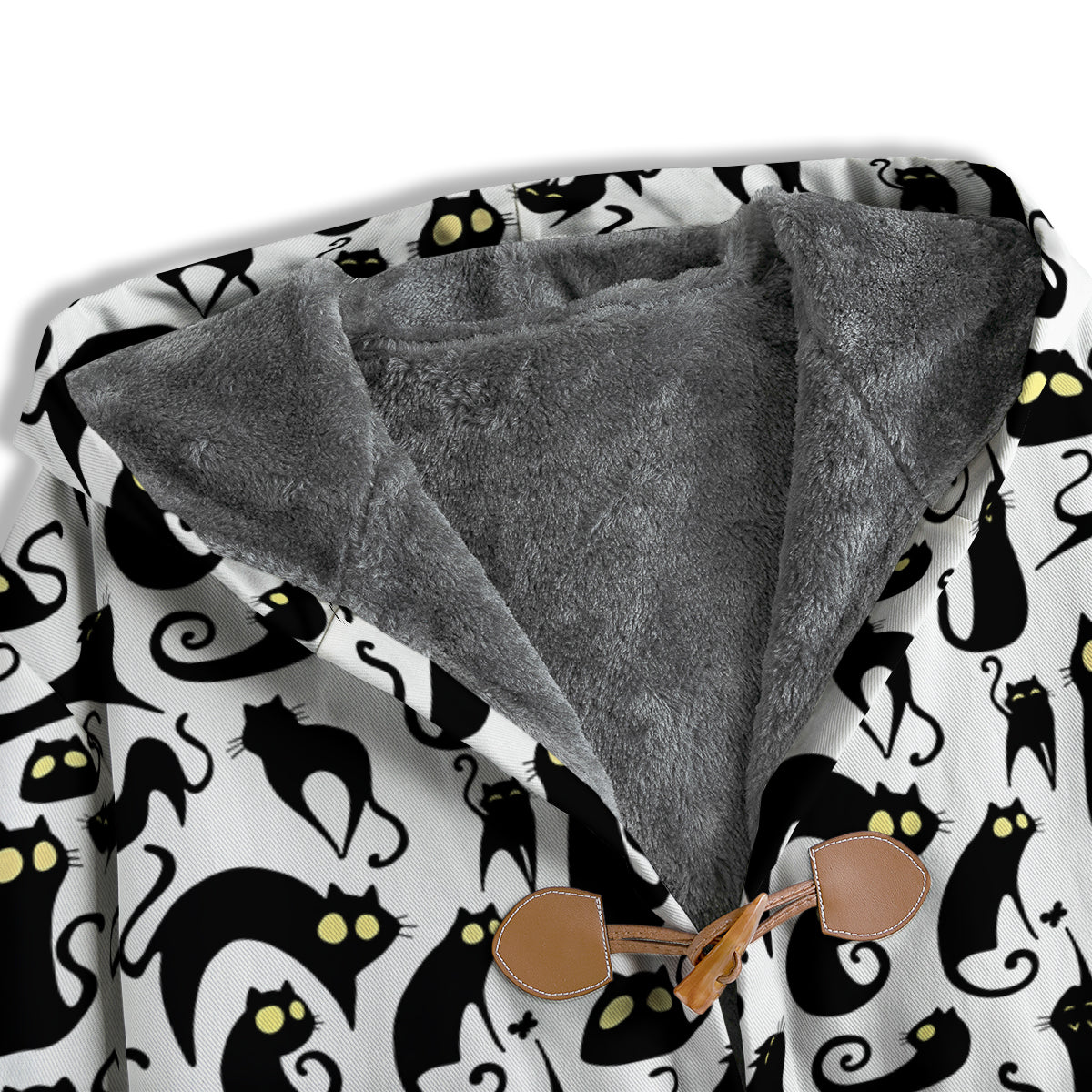 Big Eye Black Cat Halloween Print Pattern Men's Windbreaker Jacket-grizzshop