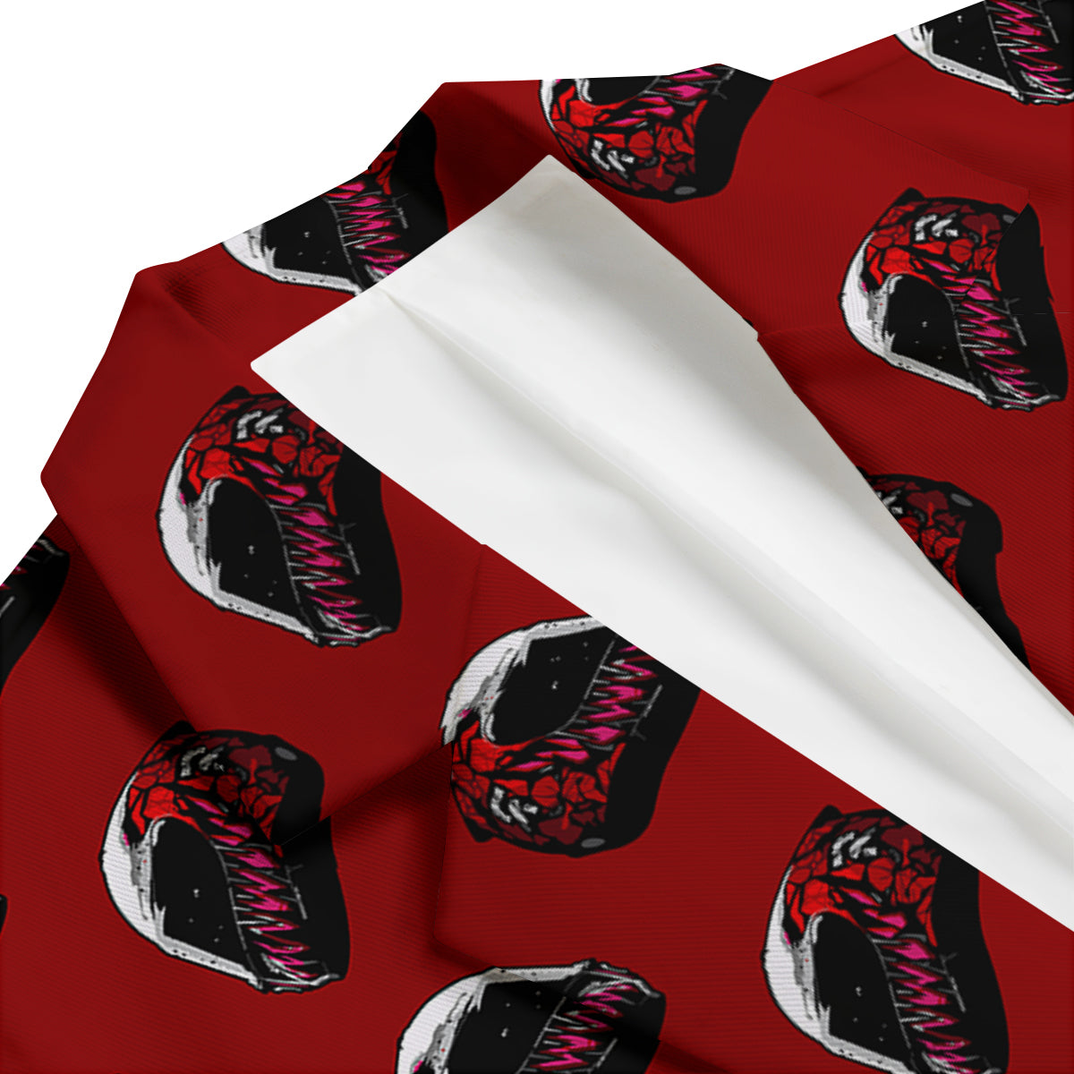 Biker Helmet Devil Print Pattern Men's Blazer-grizzshop