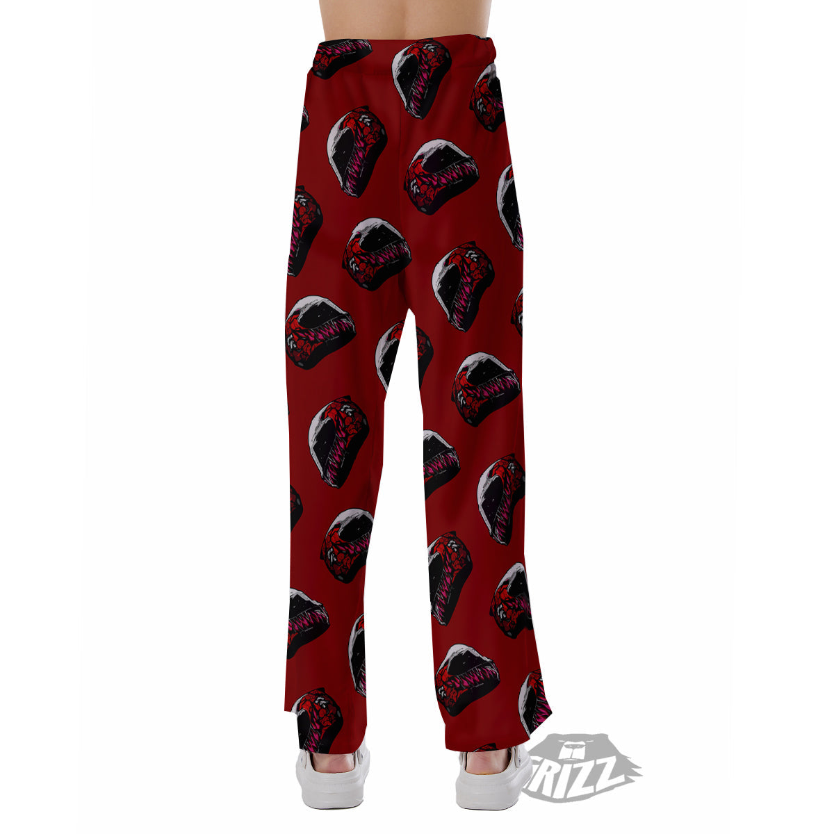 Biker Helmet Devil Print Pattern Pajama Pants-grizzshop
