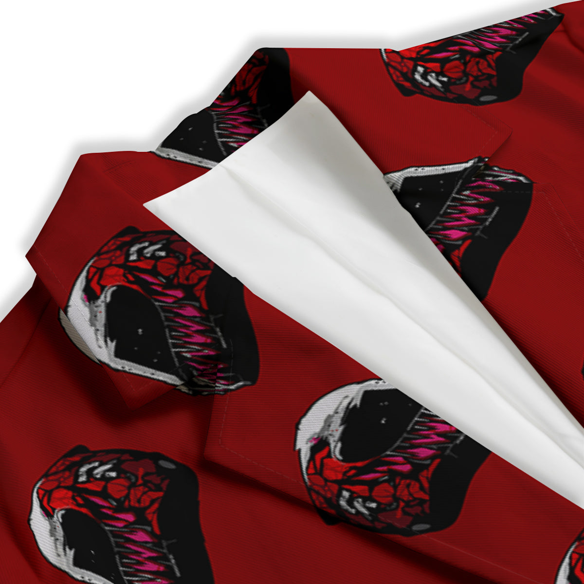 Biker Helmet Devil Print Pattern Women's Blazer-grizzshop