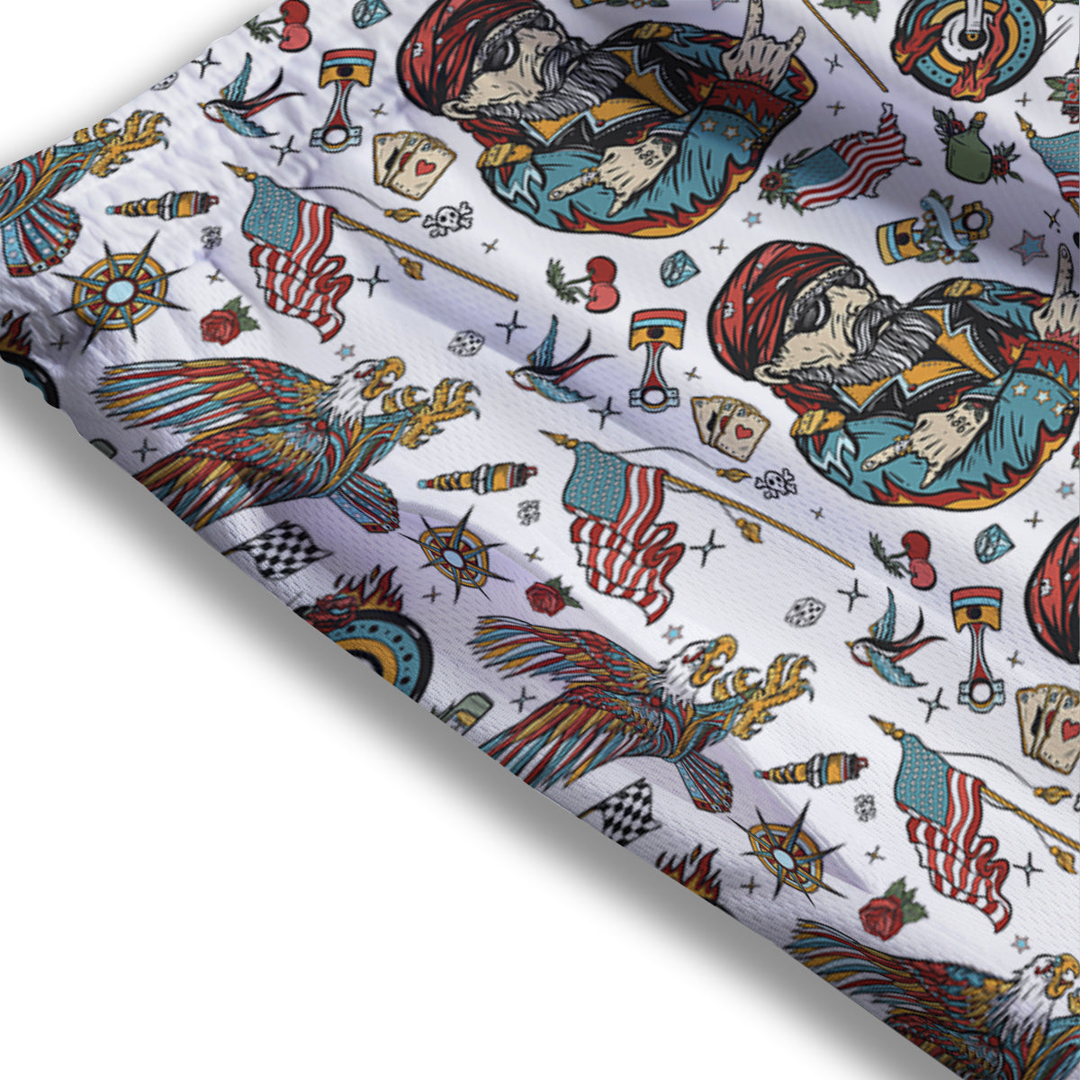 Candy Cute Halloween Print Pattern Mesh Shorts