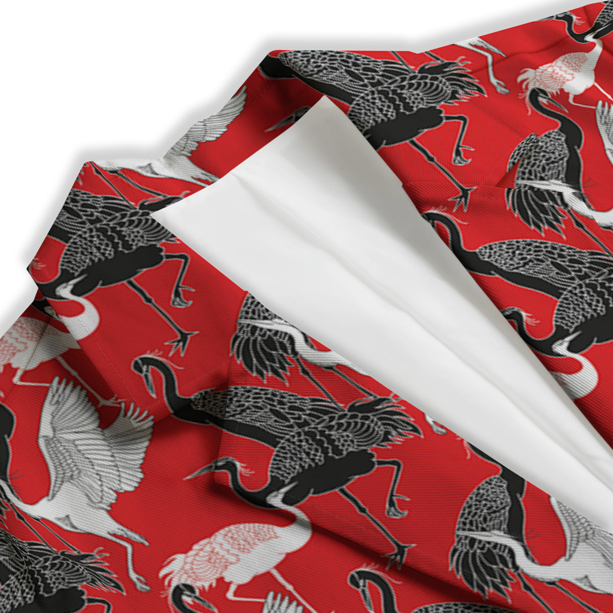 Bird Crane Print Pattern Women's Blazer-grizzshop