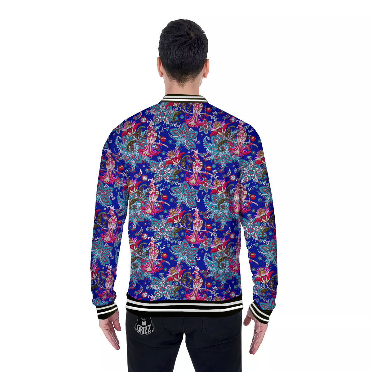 Bird Of Paradise Ethnic Print Pattern Baseball Jacket-grizzshop