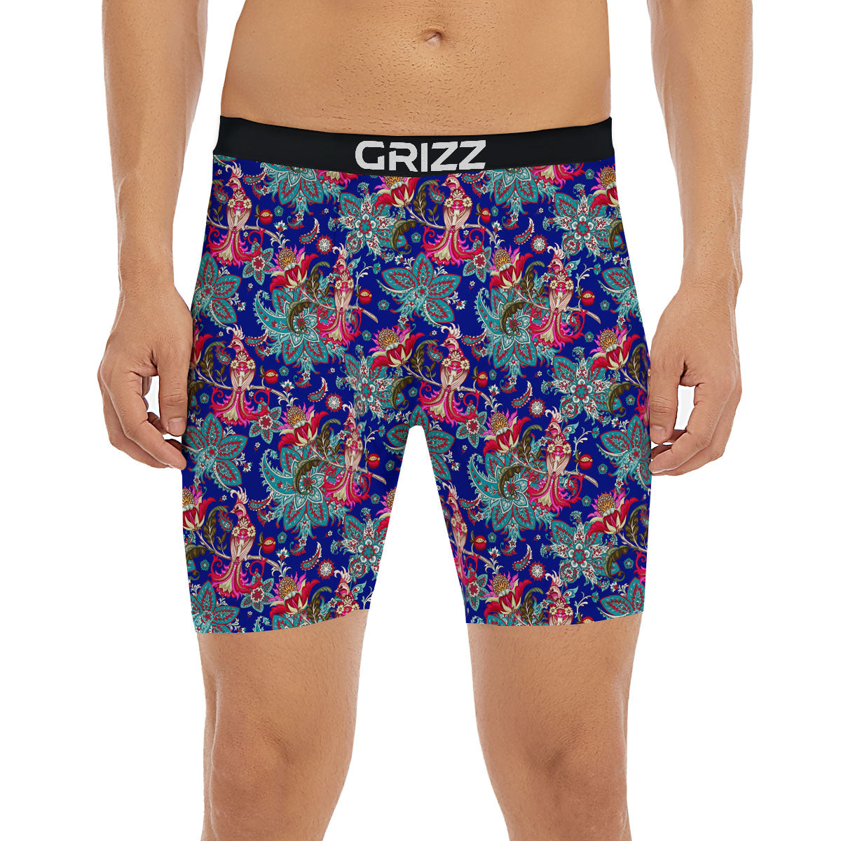 Bird Of Paradise Ethnic Print Pattern Boxer Briefs-grizzshop