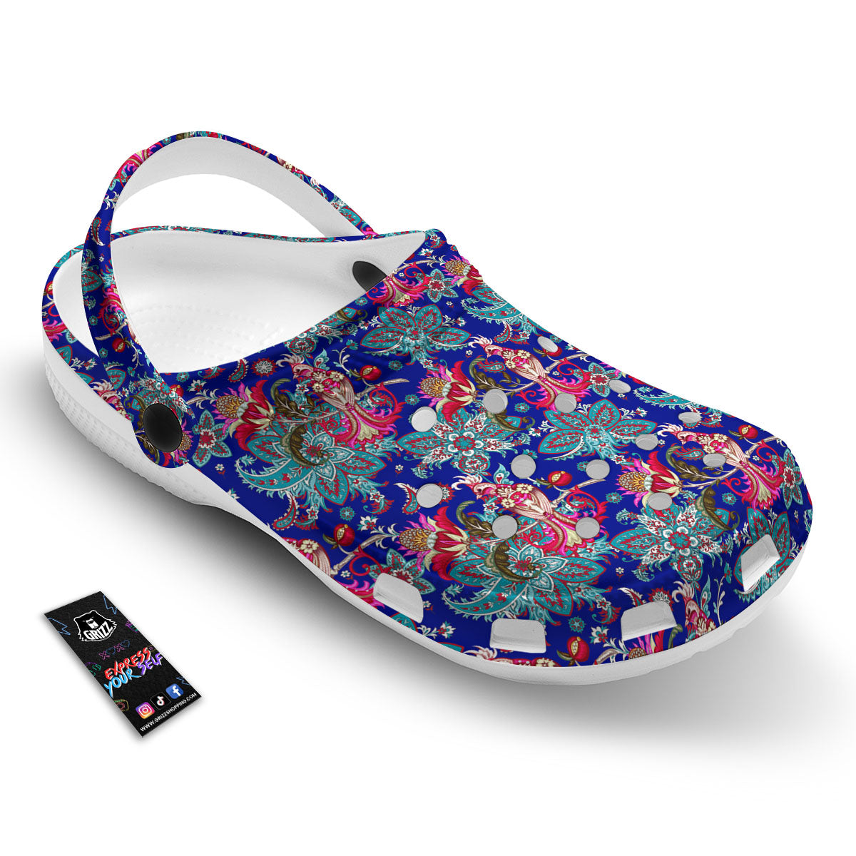 Bird Of Paradise Ethnic Print Pattern Clog-grizzshop
