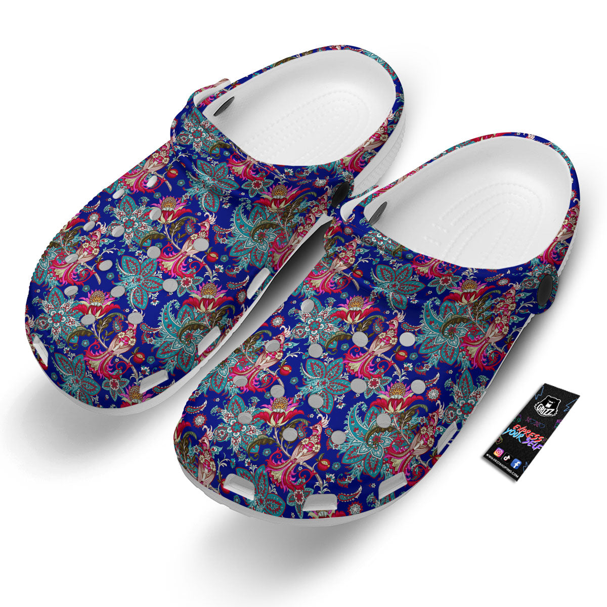Bird Of Paradise Ethnic Print Pattern Clog-grizzshop