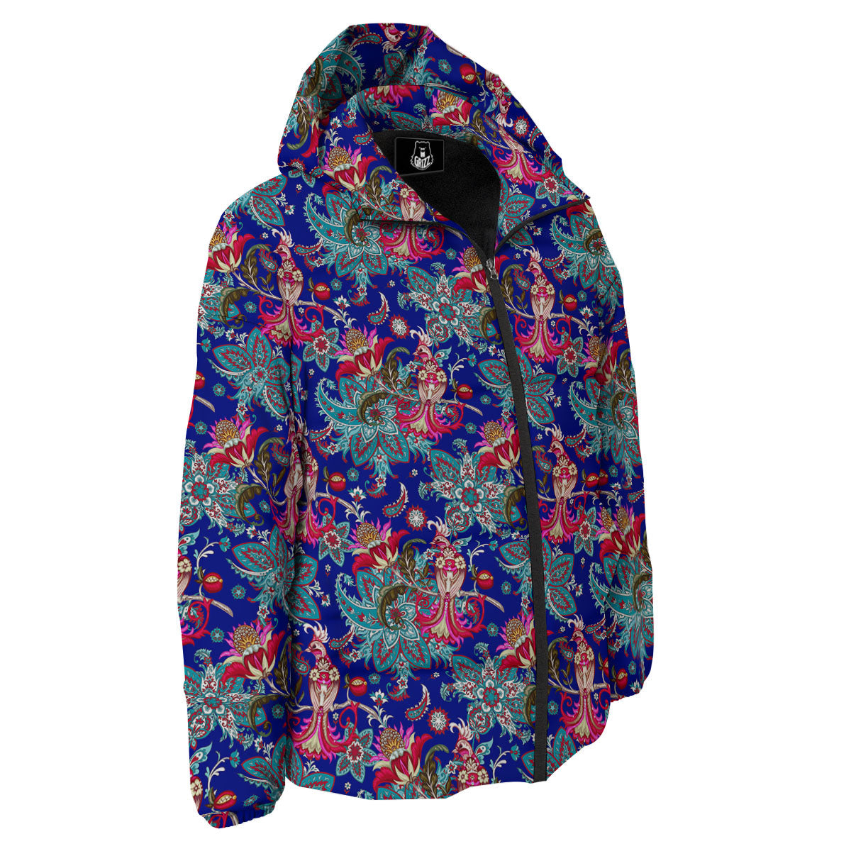 Bird Of Paradise Ethnic Print Pattern Down Jacket-grizzshop