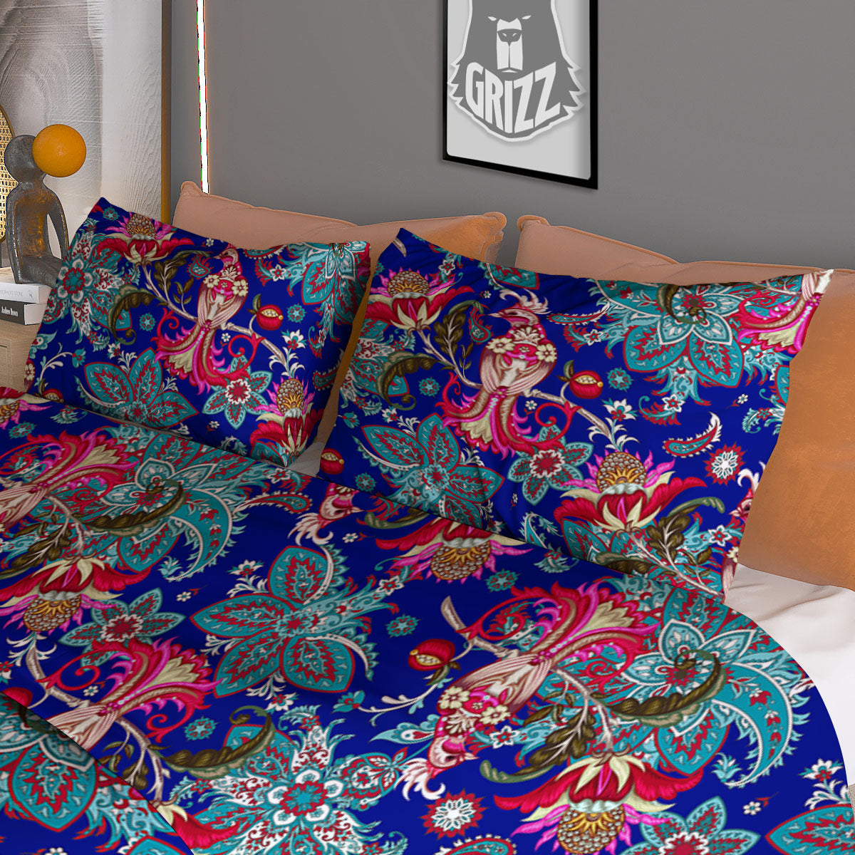 Bird Of Paradise Ethnic Print Pattern Duvet Cover Bedding Set
