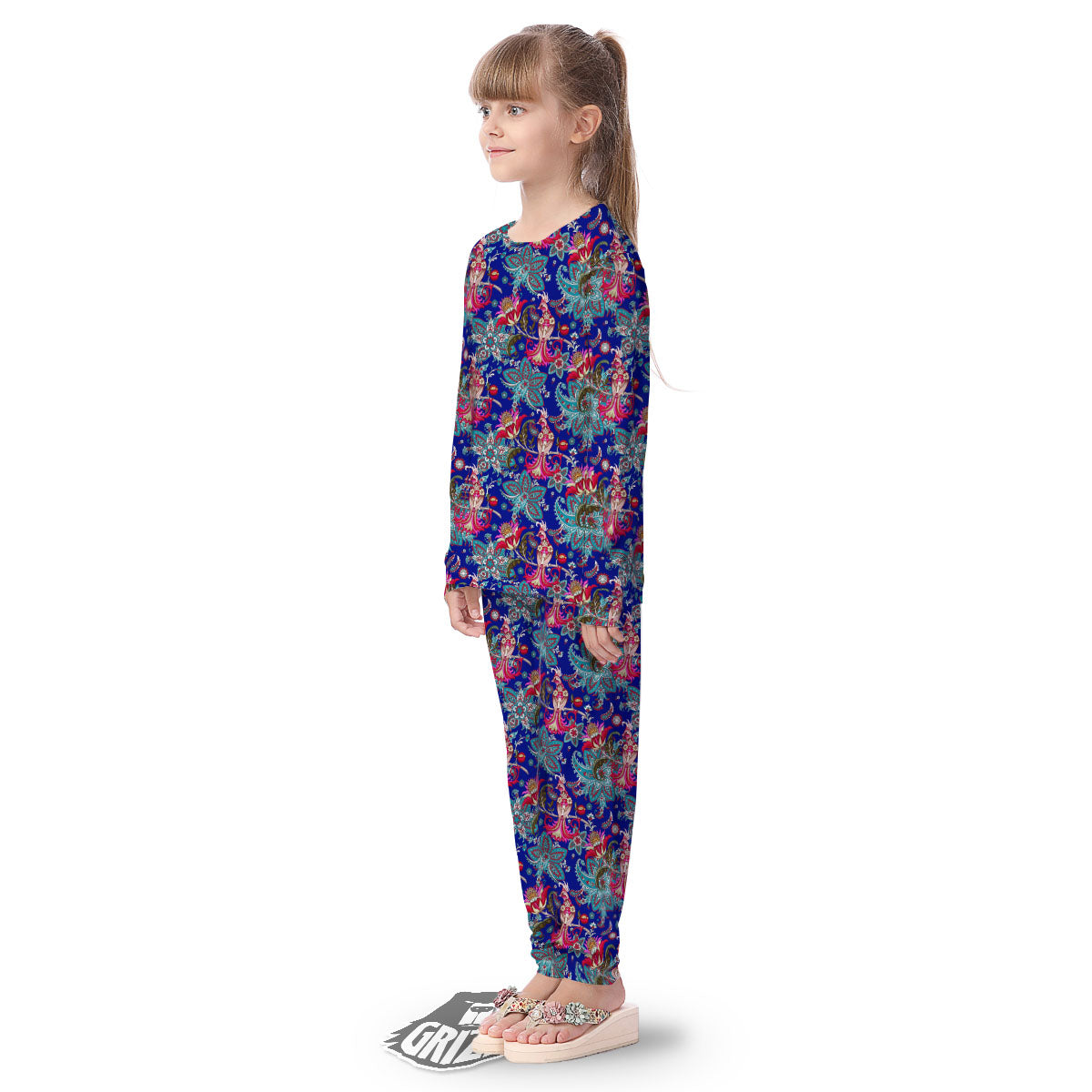 Bird Of Paradise Ethnic Print Pattern Kid's Pajamas-grizzshop